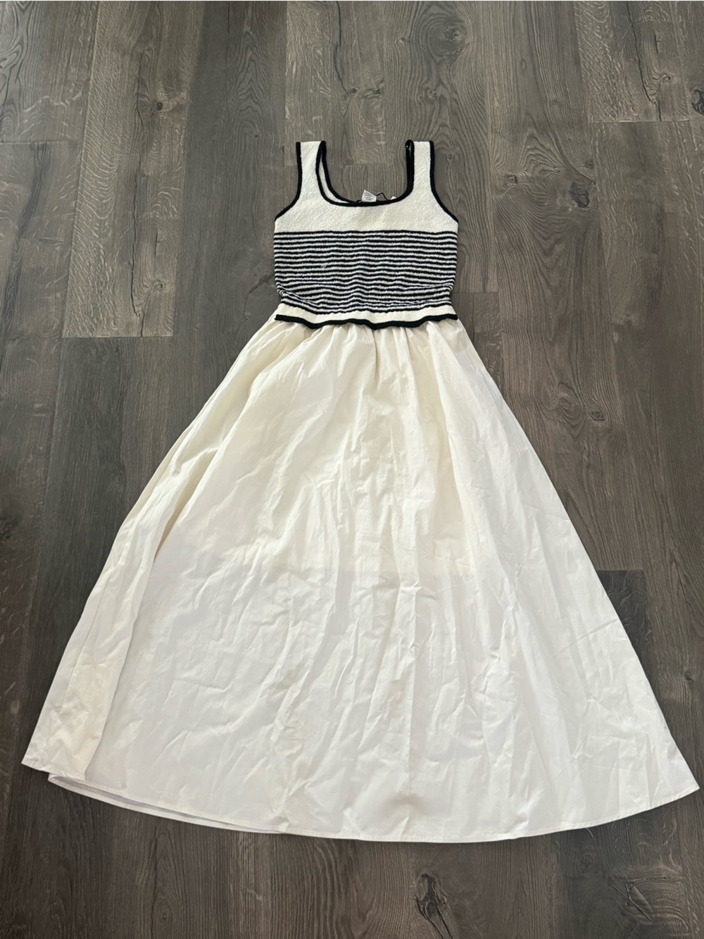 Rachel Zoe Black and White Striped Knit Dress